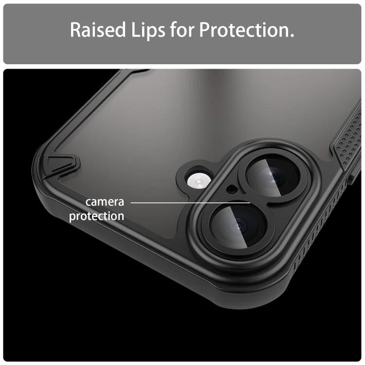 For iPhone 18 Armor Glaze PC Hybrid TPU Phone Case(Black) - Image 7