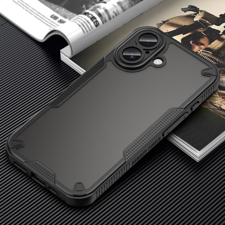 For iPhone 18 Armor Glaze PC Hybrid TPU Phone Case(Black) - Image 9
