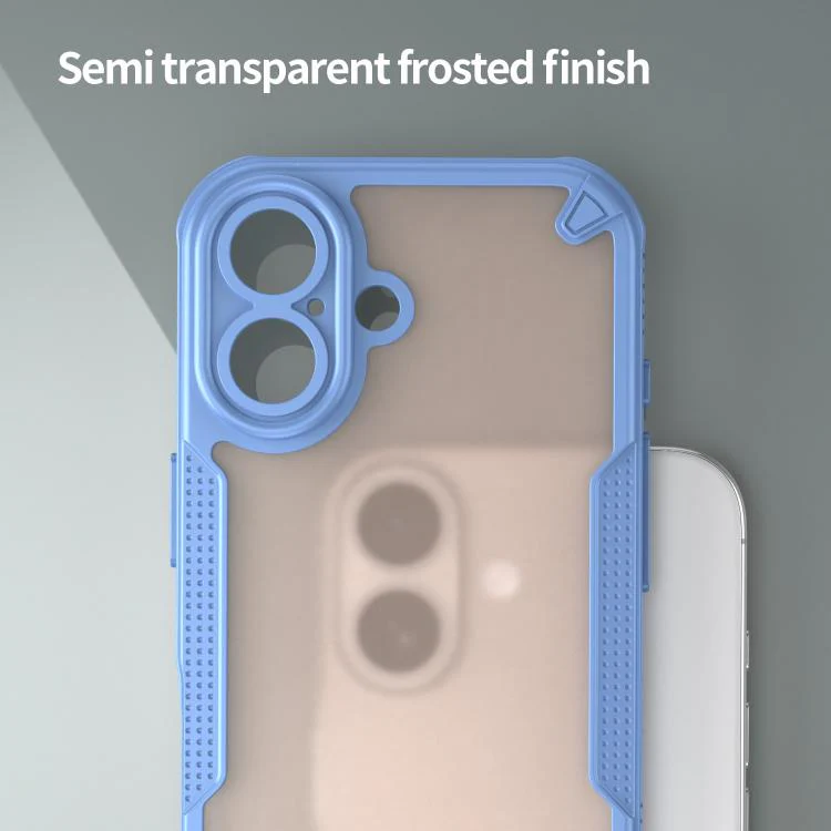For iPhone 18 Armor Glaze PC Hybrid TPU Phone Case(Blue) - Image 5