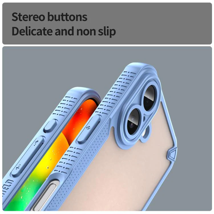 For iPhone 18 Armor Glaze PC Hybrid TPU Phone Case(Blue) - Image 6