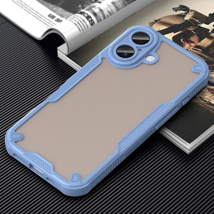 For iPhone 18 Armor Glaze PC Hybrid TPU Phone Case(Blue) - Image 9