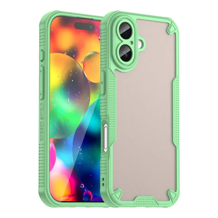 For iPhone 18 Armor Glaze PC Hybrid TPU Phone Case(Green)