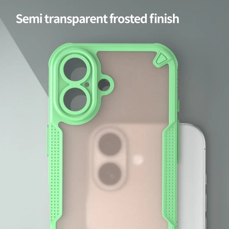 For iPhone 18 Armor Glaze PC Hybrid TPU Phone Case(Green) - Image 5