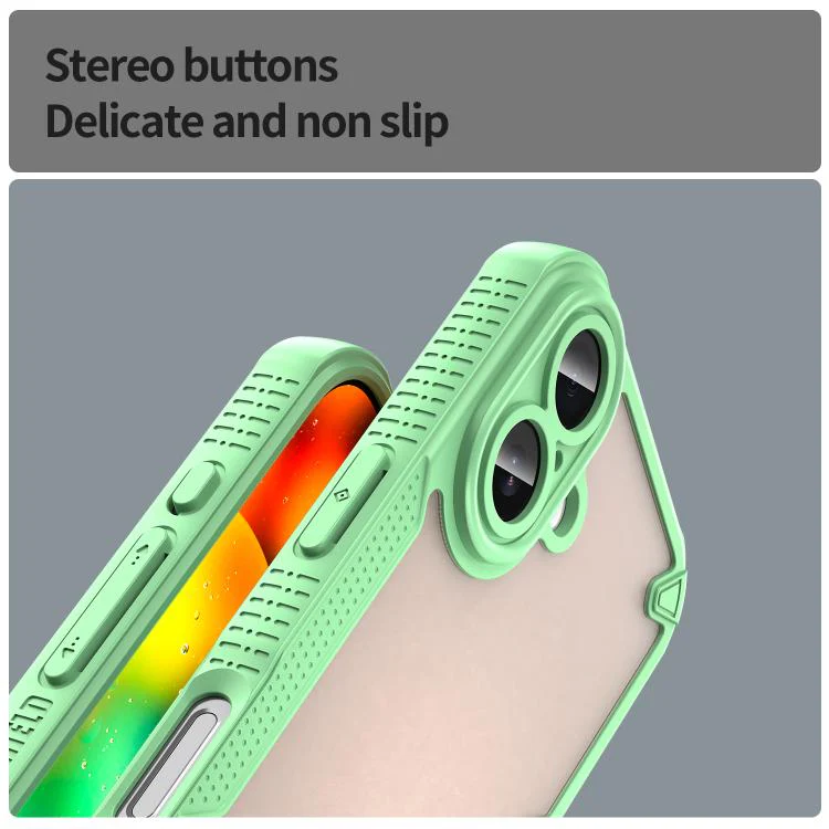 For iPhone 18 Armor Glaze PC Hybrid TPU Phone Case(Green) - Image 6