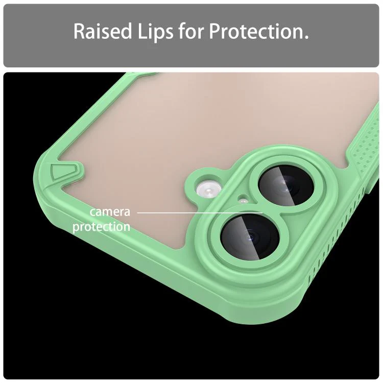 For iPhone 18 Armor Glaze PC Hybrid TPU Phone Case(Green) - Image 7