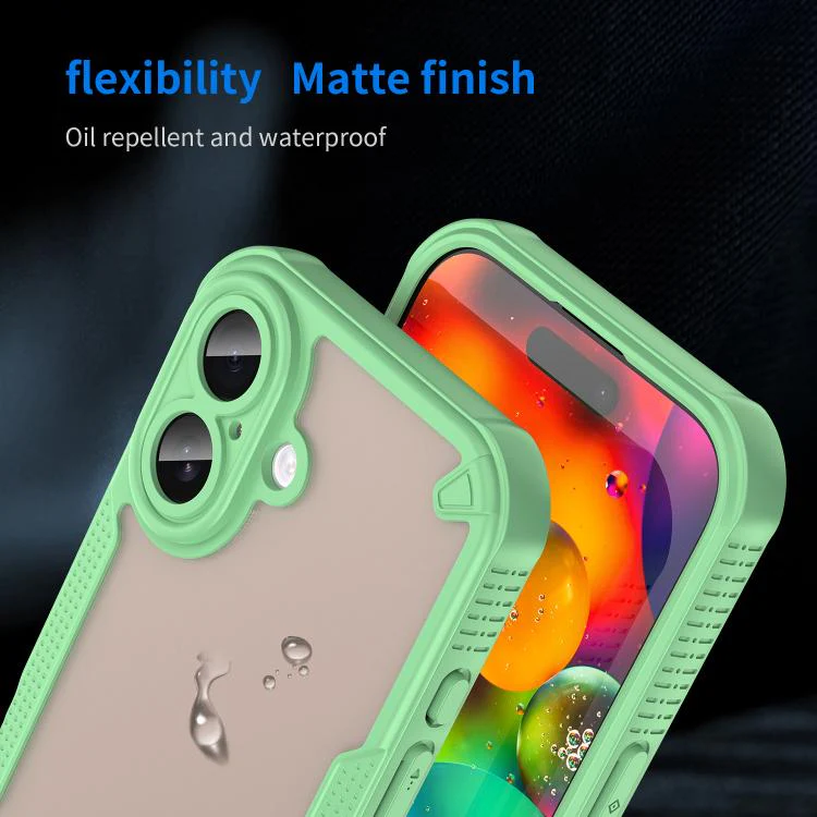 For iPhone 18 Armor Glaze PC Hybrid TPU Phone Case(Green) - Image 8