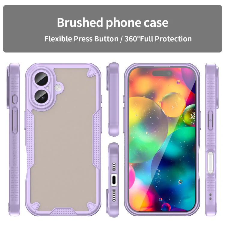 For iPhone 18 Armor Glaze PC Hybrid TPU Phone Case(Purple) - Image 2