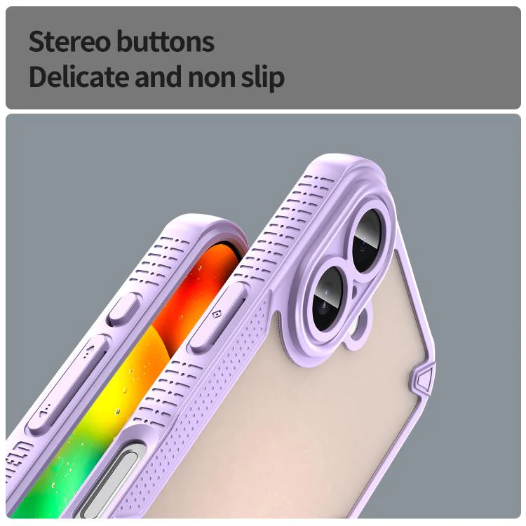 For iPhone 18 Armor Glaze PC Hybrid TPU Phone Case(Purple) - Image 6