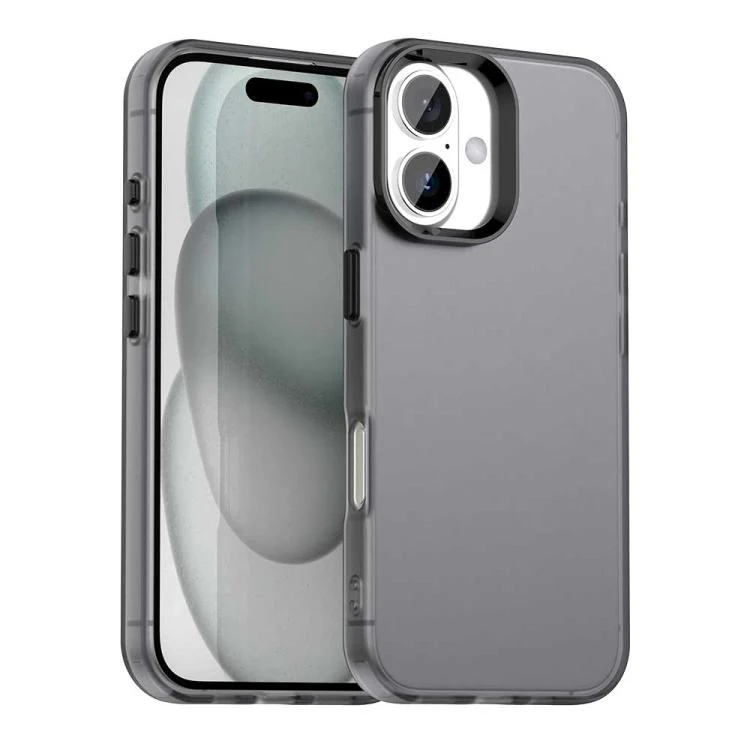 For iPhone 18 Candy PC Hybrid TPU Shockproof Phone Case(Black)