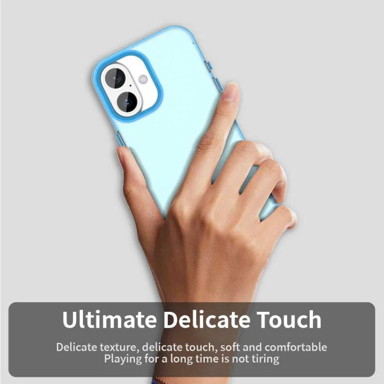 For iPhone 18 Candy PC Hybrid TPU Shockproof Phone Case(Blue) - Image 5