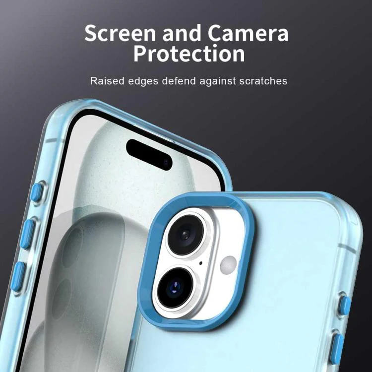 For iPhone 18 Candy PC Hybrid TPU Shockproof Phone Case(Blue) - Image 7
