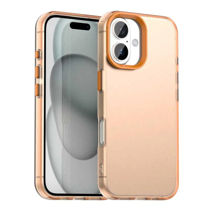 For iPhone 18 Candy PC Hybrid TPU Shockproof Phone Case(Orange)