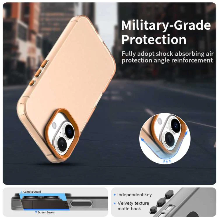 For iPhone 18 Candy PC Hybrid TPU Shockproof Phone Case(Orange) - Image 2