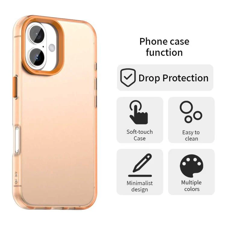 For iPhone 18 Candy PC Hybrid TPU Shockproof Phone Case(Orange) - Image 4