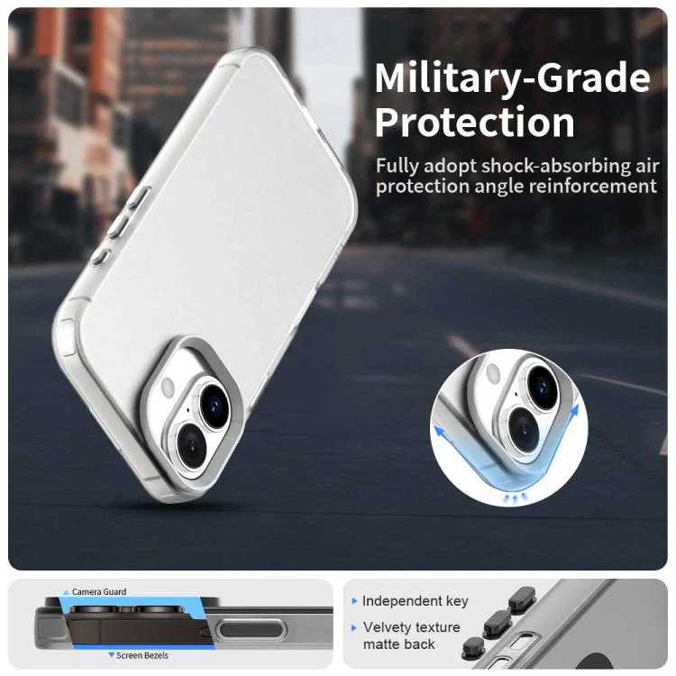 For iPhone 18 Candy PC Hybrid TPU Shockproof Phone Case(White) - Image 2