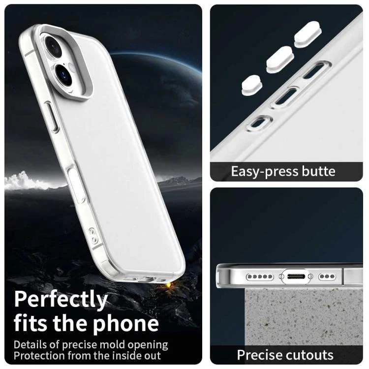 For iPhone 18 Candy PC Hybrid TPU Shockproof Phone Case(White) - Image 3
