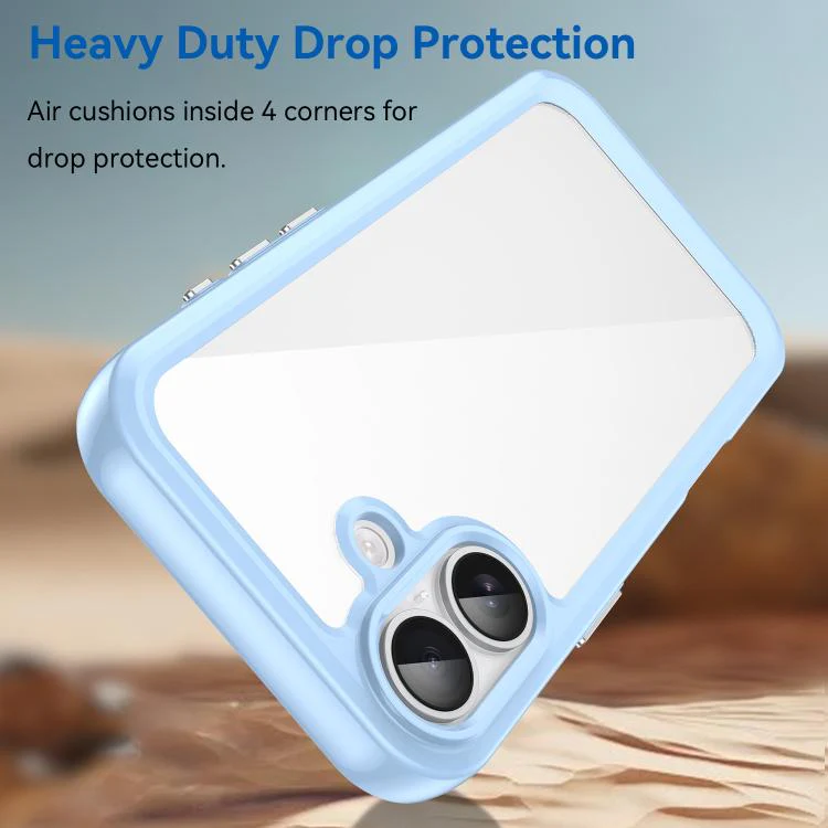 For iPhone 18 Colorful Series Acrylic + TPU Phone Case(Blue) - Image 3