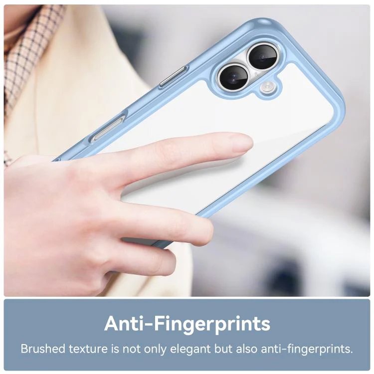 For iPhone 18 Colorful Series Acrylic + TPU Phone Case(Blue) - Image 5