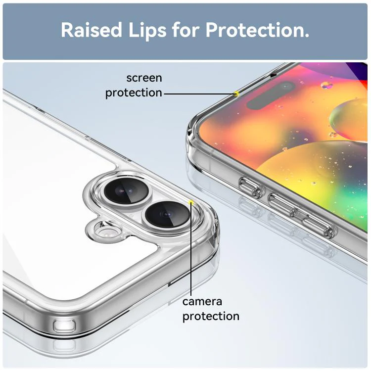 For iPhone 18 Colorful Series Acrylic + TPU Phone Case(Transparent) - Image 6