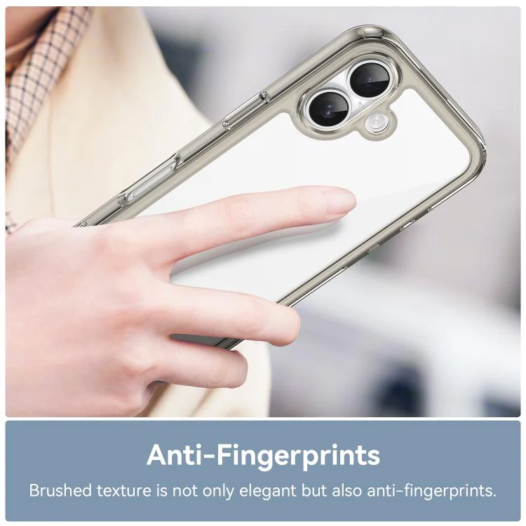 For iPhone 18 Colorful Series Acrylic + TPU Phone Case(Transparent Grey) - Image 5