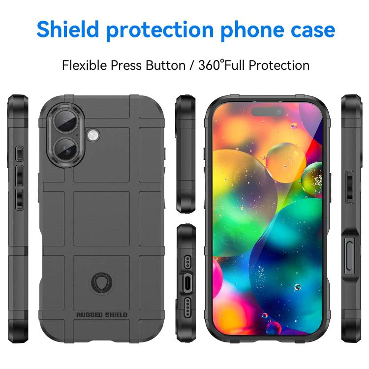 For iPhone 18 Full Coverage Shockproof TPU Phone Case(Black) - Image 2