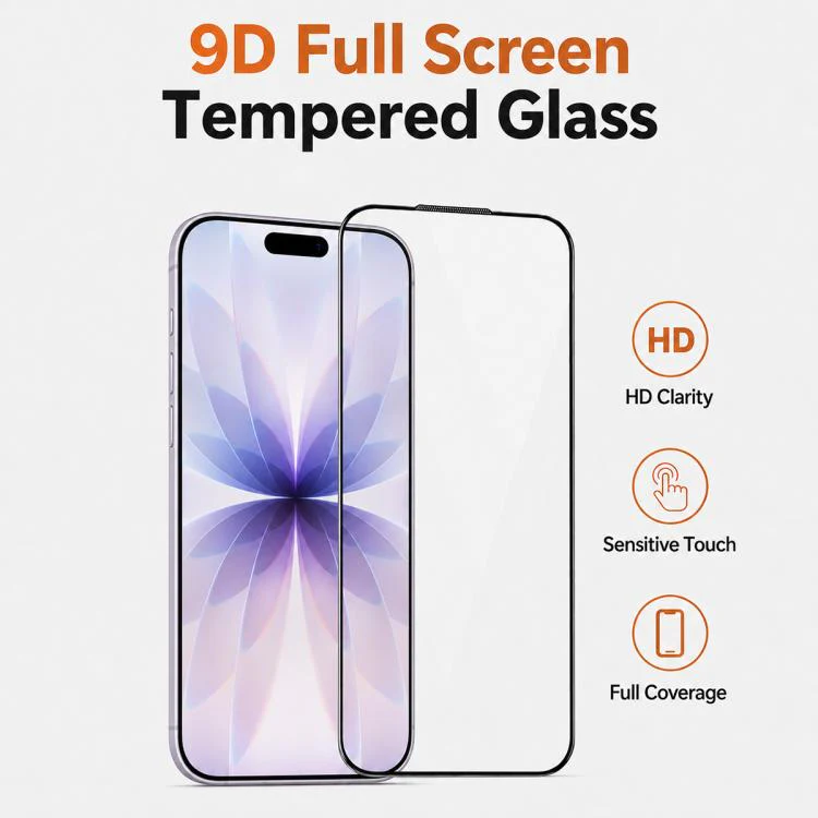 For iPhone 18 High Aluminum 380 Glue Silk Screen Printed Tempered Glass Film - Image 3