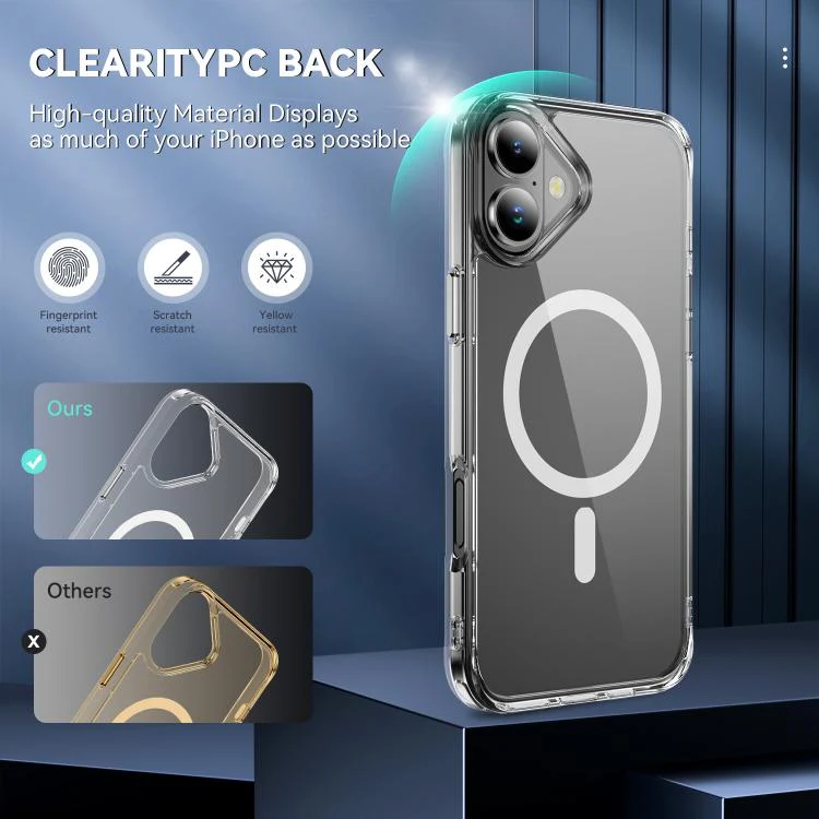 For iPhone 18 MagSafe Clear Acrylic PC +TPU Phone Case(Transparent) - Image 5