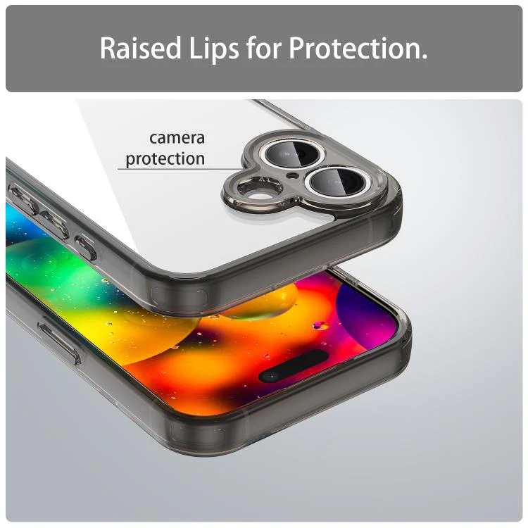 For iPhone 18 PC Hybrid TPU Airbag Shockproof Phone Case(Transparent Black) - Image 3