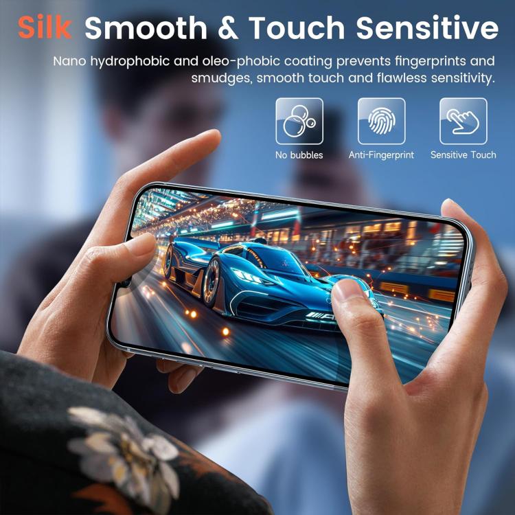 For iPhone 18 Pro 25pcs High-Aluminum Full-Coverage Anti-Fingerprint Screen-Printed Privacy Tempered Glass Film - Image 7