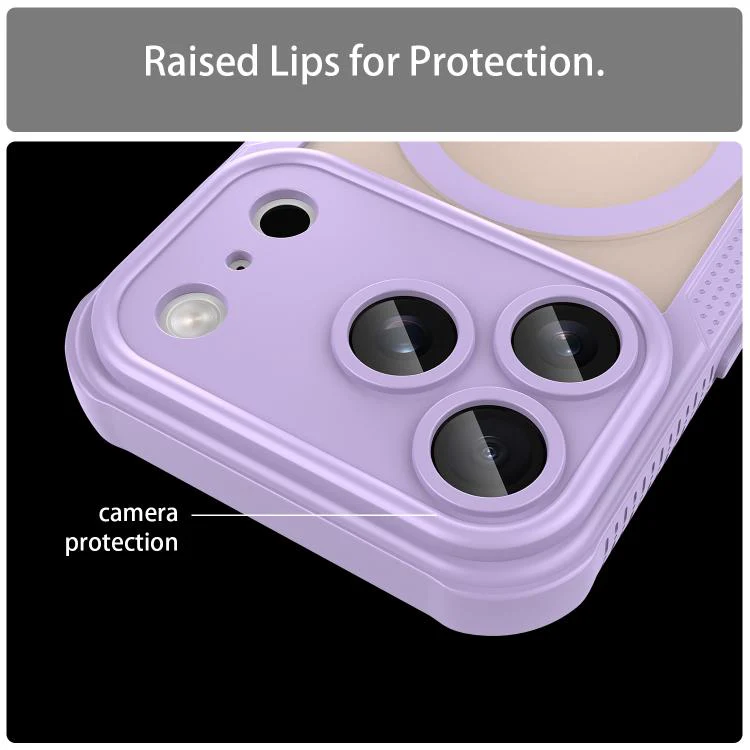 For iPhone 18 Pro Armor Glaze MagSafe Magnetic Phone Case(Purple) - Image 7