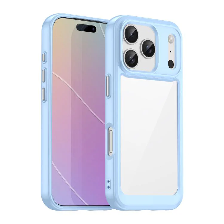 For iPhone 18 Pro Colorful Series Acrylic + TPU Phone Case(Blue)