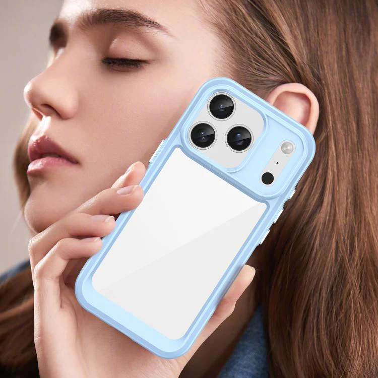 For iPhone 18 Pro Colorful Series Acrylic + TPU Phone Case(Blue) - Image 7