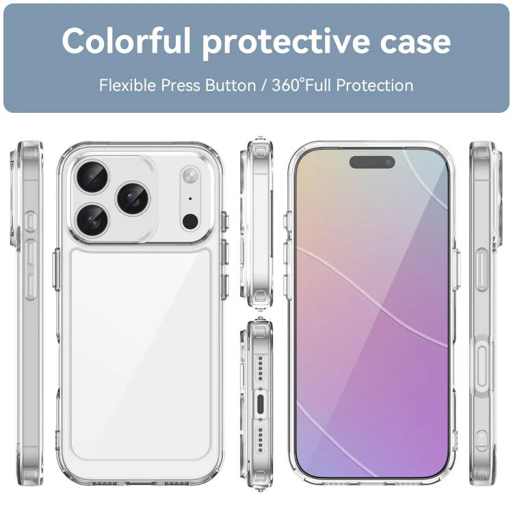 For iPhone 18 Pro Colorful Series Acrylic + TPU Phone Case(Transparent) - Image 2