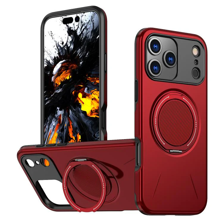 For iPhone 18 Pro Kalebol Magnetic MagSafe Rotation Holder PC Phone Case(Red)