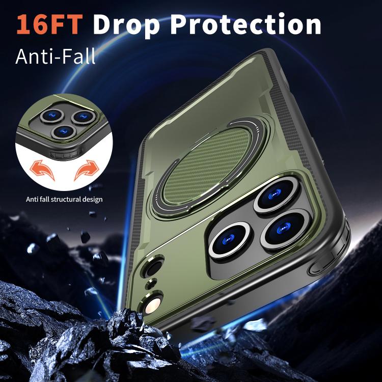 For iPhone 18 Pro kalebol Metal 360 Degree Rotation Holder MagSafe Phone Case(Green) - Image 3
