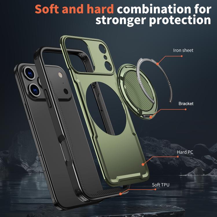 For iPhone 18 Pro kalebol Metal 360 Degree Rotation Holder MagSafe Phone Case(Green) - Image 6