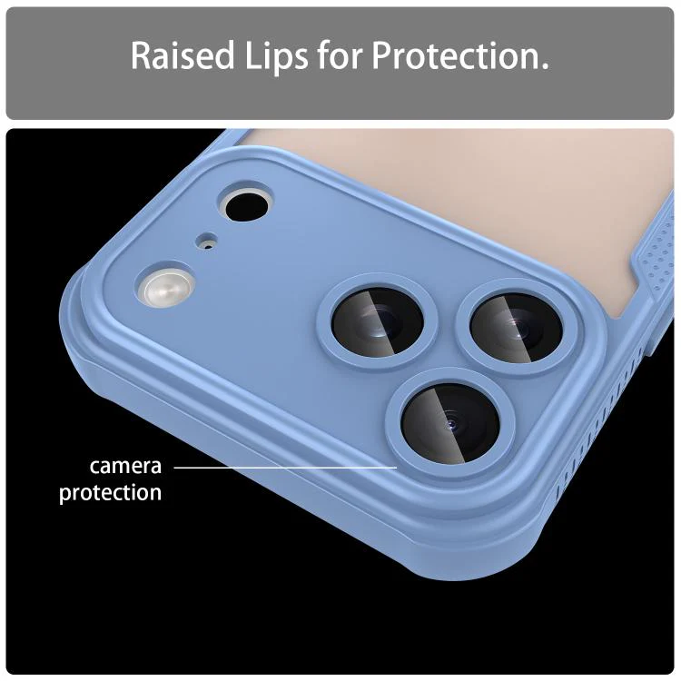 For iPhone 18 Pro Max Armor Glaze PC Hybrid TPU Phone Case(Blue) - Image 7