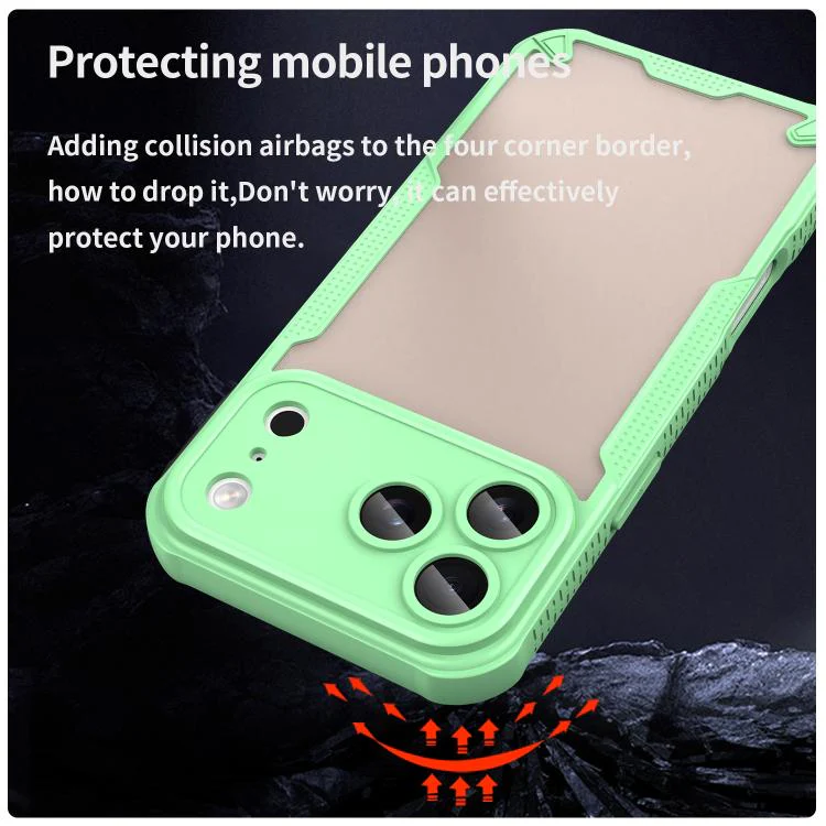 For iPhone 18 Pro Max Armor Glaze PC Hybrid TPU Phone Case(Green) - Image 4