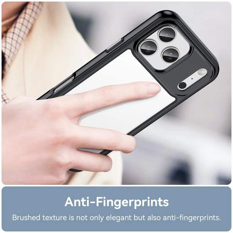 For iPhone 18 Pro Max Colorful Series Acrylic + TPU Phone Case(Black) - Image 5