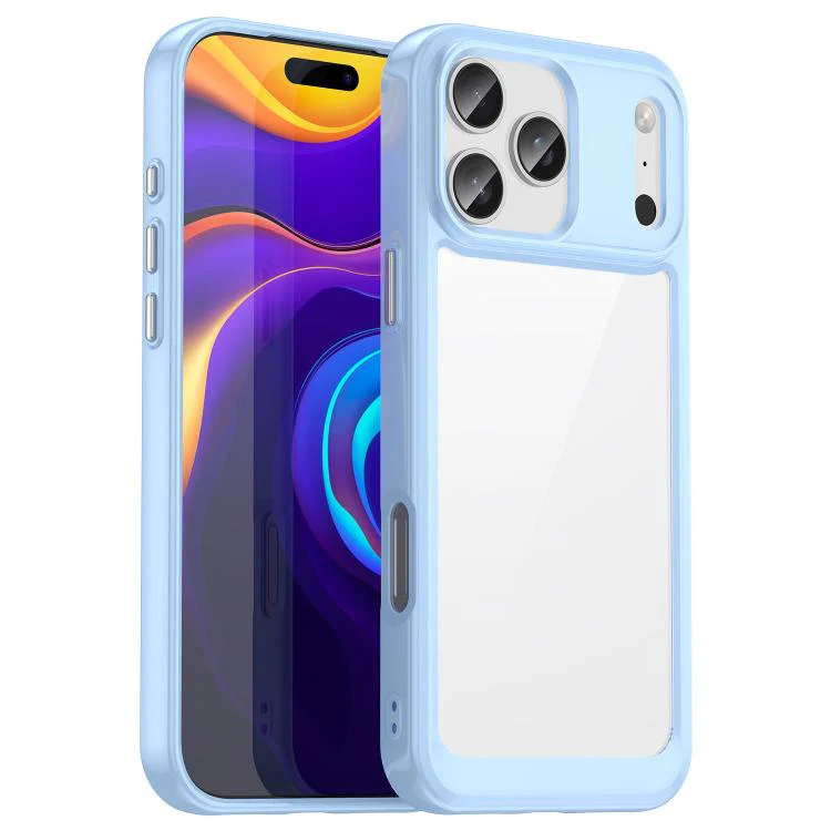 For iPhone 18 Pro Max Colorful Series Acrylic + TPU Phone Case(Blue)