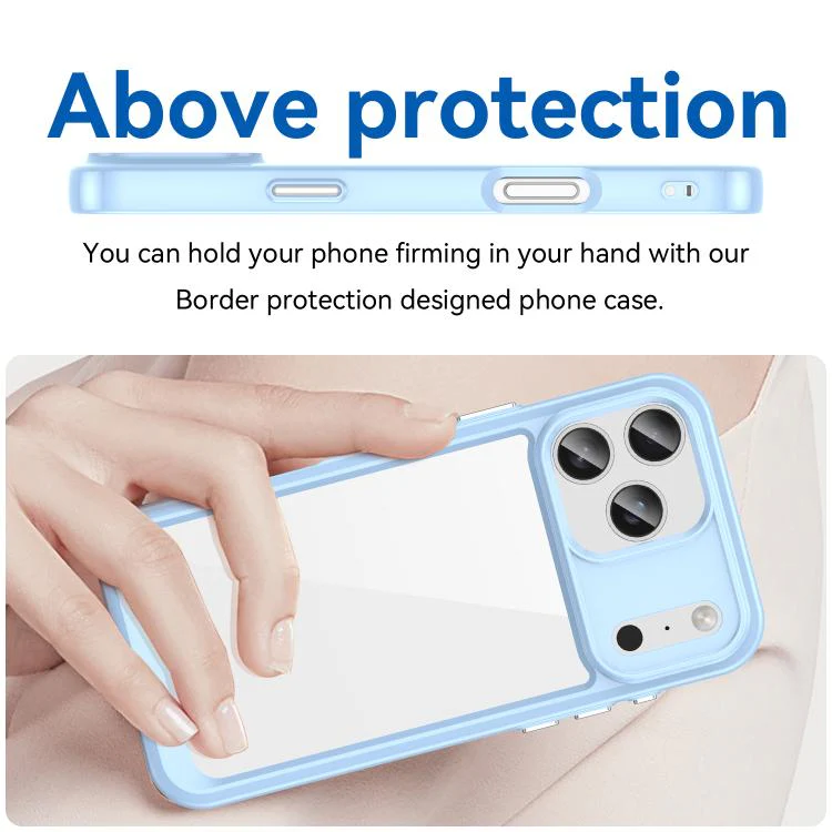 For iPhone 18 Pro Max Colorful Series Acrylic + TPU Phone Case(Blue) - Image 4