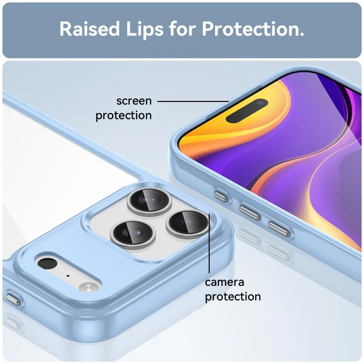 For iPhone 18 Pro Max Colorful Series Acrylic + TPU Phone Case(Blue) - Image 6