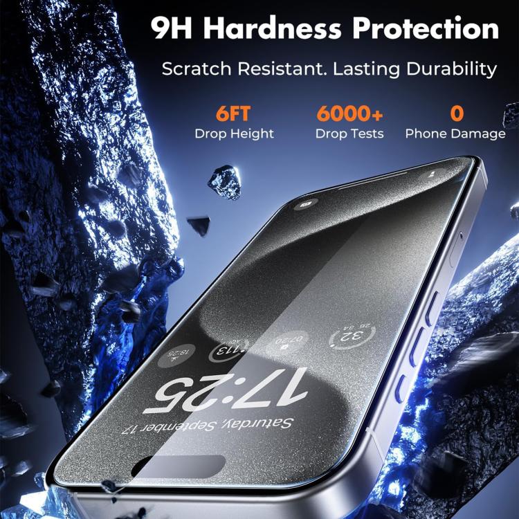 For iPhone 18 Pro Max Kalebol 10pcs High-Aluminum Semi-Screen Anti-Fingerprint HD Tempered Glass Film - Image 8