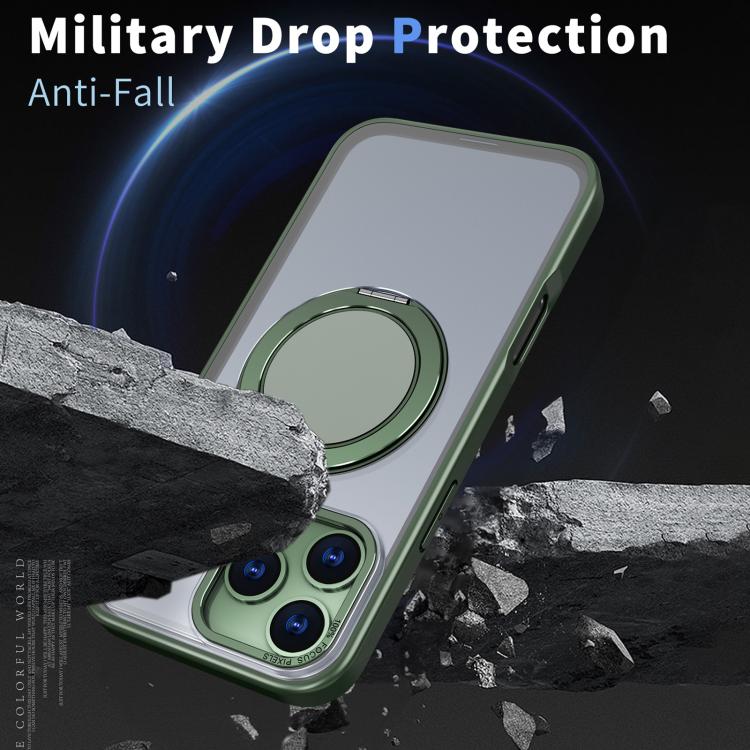 For iPhone 18 Pro Max Kalebol 360-degree Rotating MagSafe Magnetic Holder Phone Case(Green) - Image 4