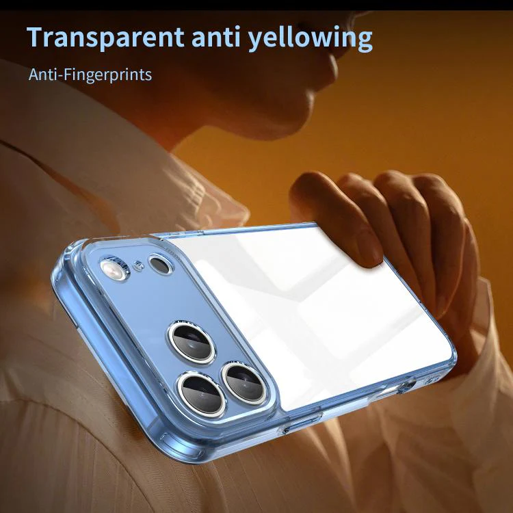 For iPhone 18 Pro Max PC Hybrid TPU Airbag Shockproof Phone Case(Transparent Blue) - Image 5