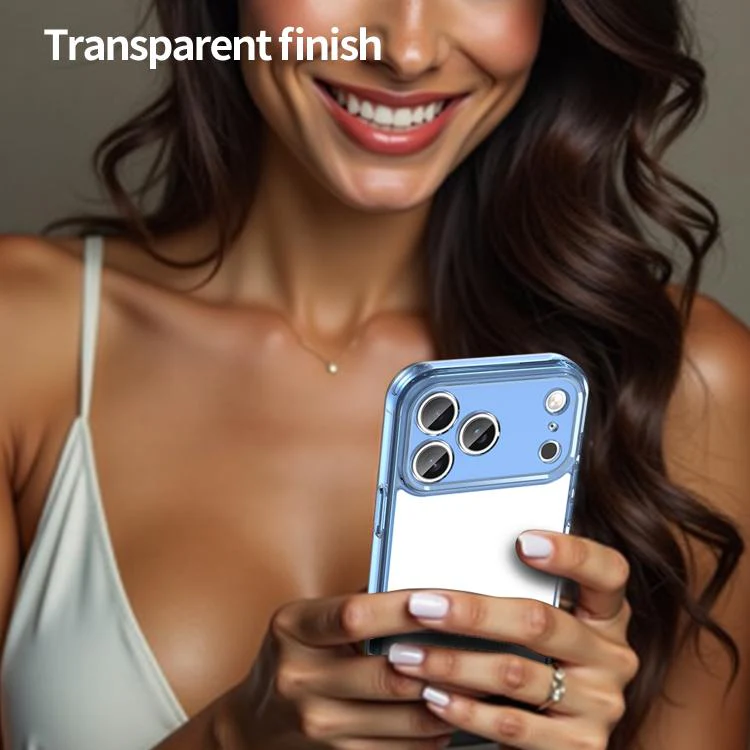 For iPhone 18 Pro Max PC Hybrid TPU Airbag Shockproof Phone Case(Transparent Blue) - Image 6