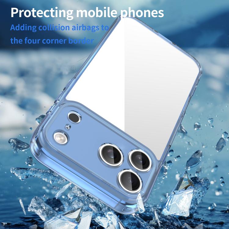 For iPhone 18 Pro Max PC Hybrid TPU Airbag Shockproof Phone Case(Transparent Blue) - Image 7