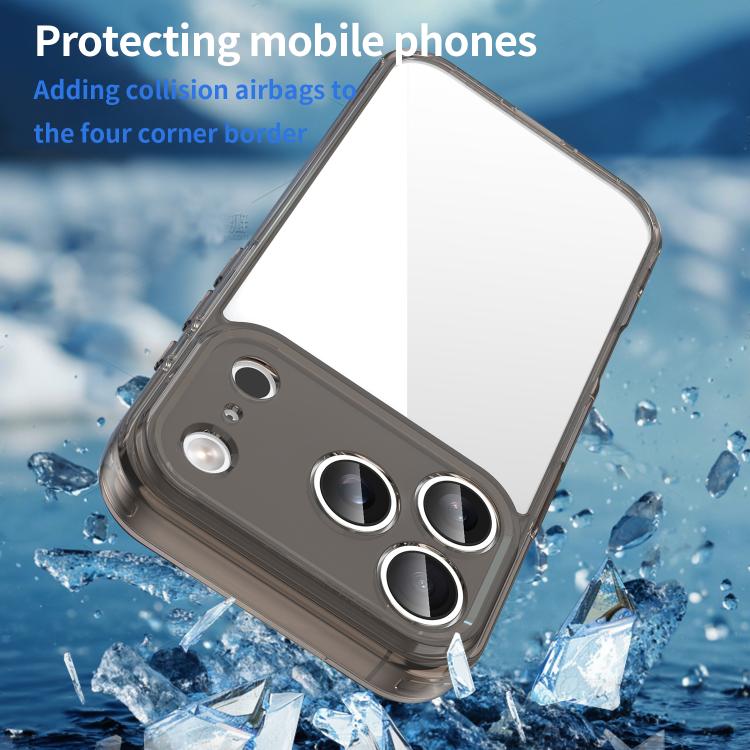For iPhone 18 Pro PC Hybrid TPU Airbag Shockproof Phone Case(Transparent Black) - Image 7