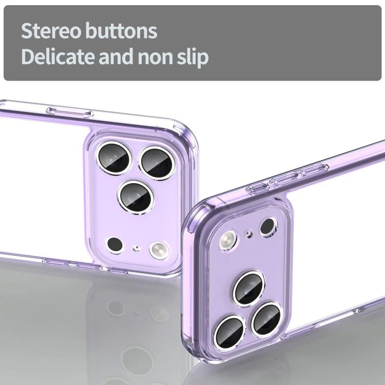 For iPhone 18 Pro PC Hybrid TPU Airbag Shockproof Phone Case(Transparent Purple) - Image 4