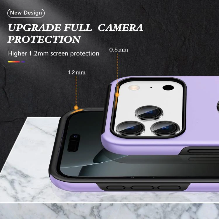 For iPhone 18 Pro PC + TPU Magnetic Phone Case with Invisible Ring Holder(Purple) - Image 5